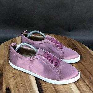 Max Studio Pink Pleated Slip On Sneakers Shoes Womens Size 6